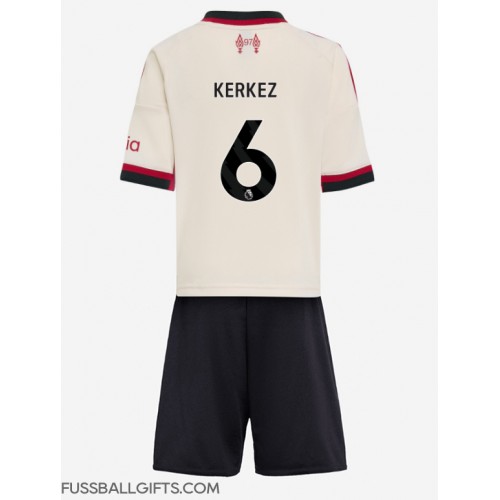 Liverpool Milos Kerkez #6 Fußballbekleidung Auswärtstrikot Kinder 2025-26 Kurzarm (+ kurze hosen)